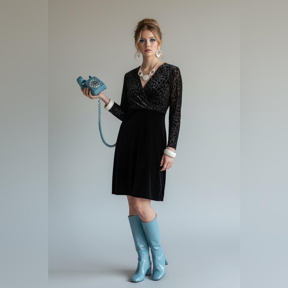 KC Spencer 90s velvet vintage cocktail dress